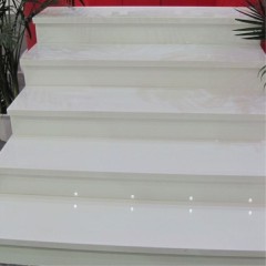 Snow white quartz stair steps